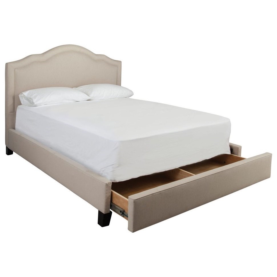 Jonathan Louis Sasha Queen Upholstered Bed with Footboard Storage